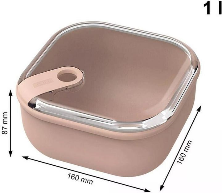 Actual product image Rotho Casserole dish Ela corner.1l rose (1 l)