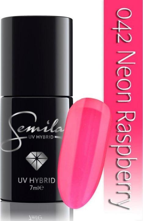 Actual product image Semilac 042 Neon Raspberry 7ml (Neon Raspberry, UV gel varnish)