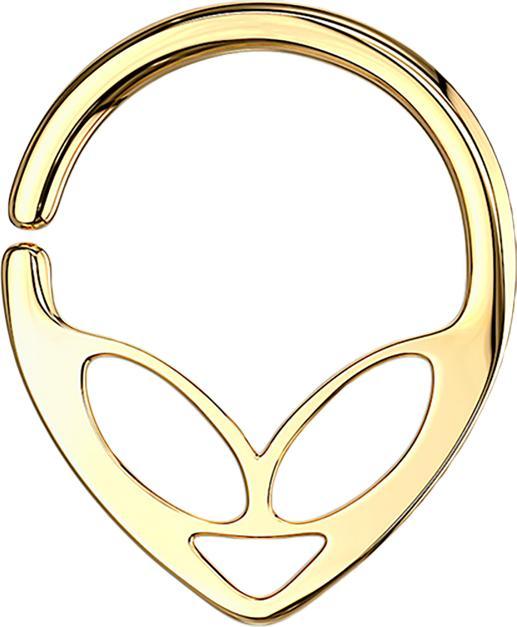 Image du produit Star Piercing Micro piercing anneau doré Alien (Acier chirurgical 316L, sans laiton)
