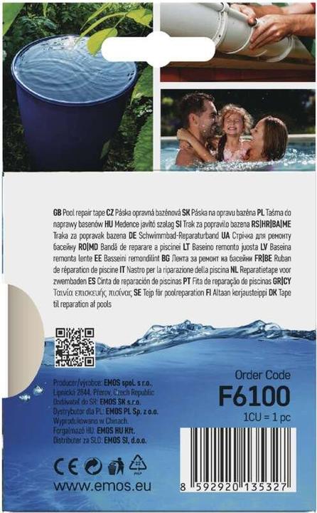 Image du produit Emos Ruban adhésif de réparation pour piscines, 1 m x 100 mm, transparent (100 mm)