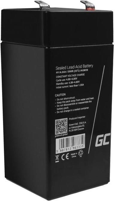 Actual product image GreenCell Battery AGM VRLA 6V 15Ahh - Battery - 15,000 mAh (6 V, 15 Ah)