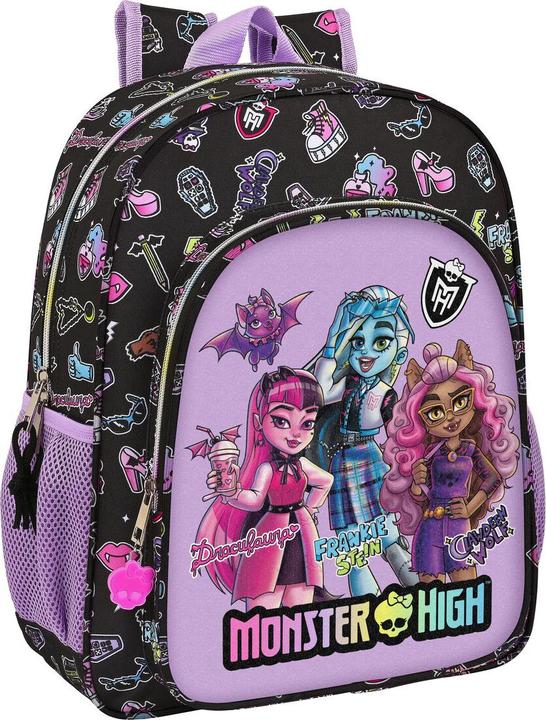Monster High Schulrucksack Creep Schwarz 32 X 38 X 12 cm