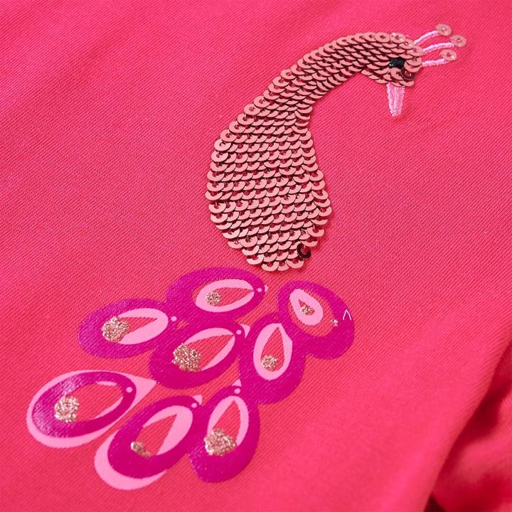 Actual product image VidaXL Children's long-sleeved shirt bright pink 128,Material: 95 % cotton (128)