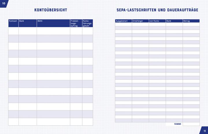 Actual product image Budget planner for students & trainees (A4, German)