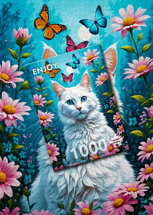 Produktbild Enjoy Puzzle Puzzle 1000 Teile - Weisse Katze (1000 Teile)