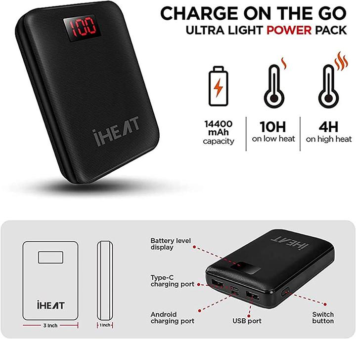Image du produit iHeat Gilet chauffant Noir, L (L)