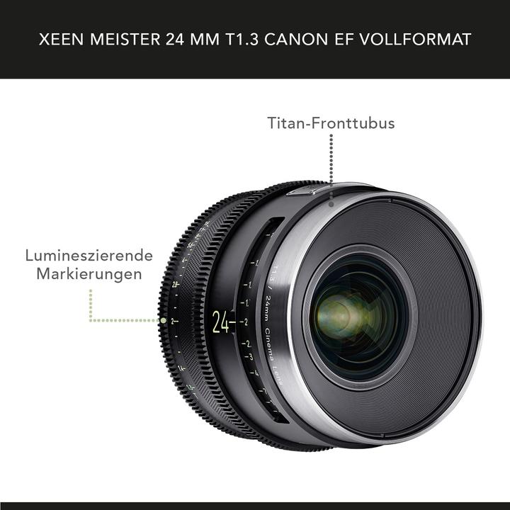 Immagine prodotto Samyang XEEN Master 24mm T1.3 (Canon EF, Canon EF-S, PL, Canon EF-M, Sony E, Full-frame, APS-C / DX)
