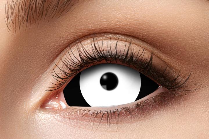 Produktbild Eyecatcher Kontaktlinsen Sclera weiss/schwarz (Weiss, Schwarz)