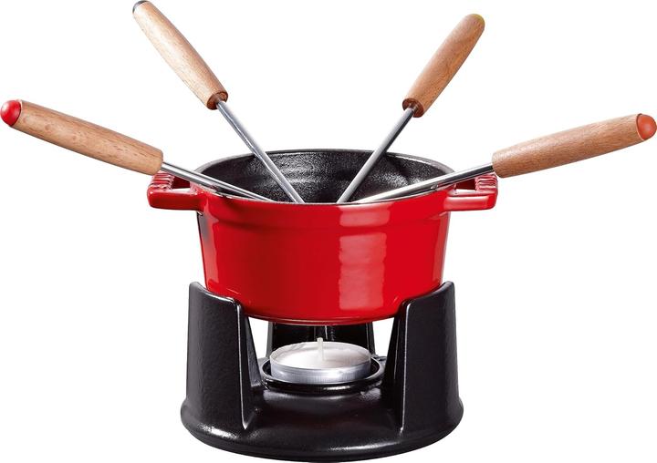 Actual product image Staub Mini fondue set 6 pieces (Chocolate fondue)