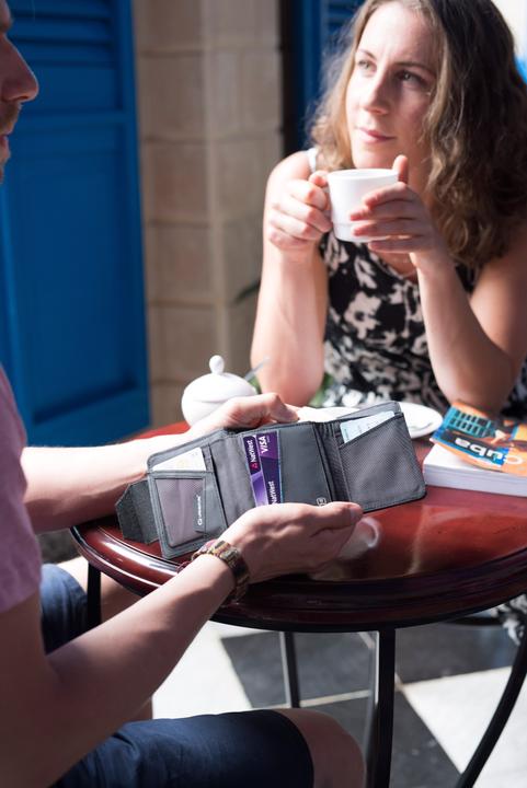 Actual product image Lifeventure RFID Wallet, Recycled, Grey