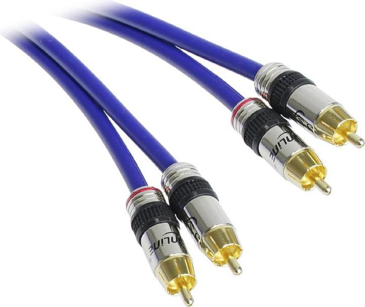 Produktbild InLine Cinch Kabel AUDIO, vergoldete Stecker, 2x Cinch (0.50 m, Cinch)