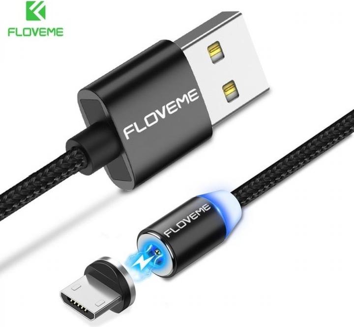 Image du produit Floveme Insnap Câble de charge MicroUSB avec connecteur magnétique (USB 1.0)