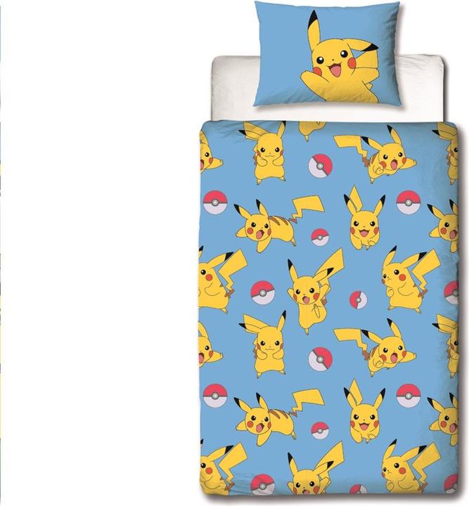 Image du produit Lyo Pokémon - Parure de lit en microfibre Pikachu et Starter 4G (200x140cm 63x63cm)