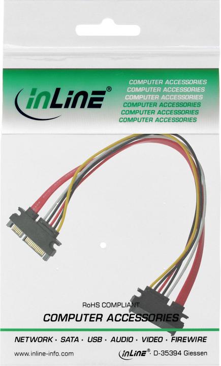 Actual product image InLine SATA+power extension int.