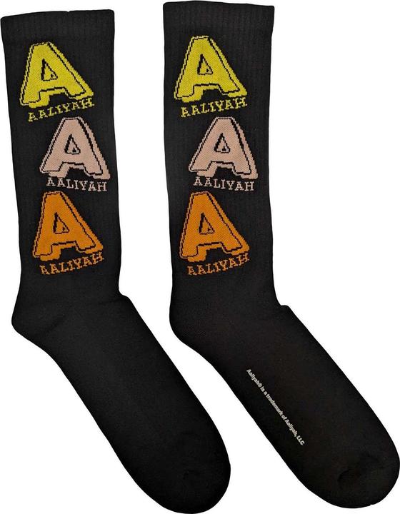 Immagine prodotto Aaliyah Calzini unisex adulti con logo tricolore (40.5 - 45.5)