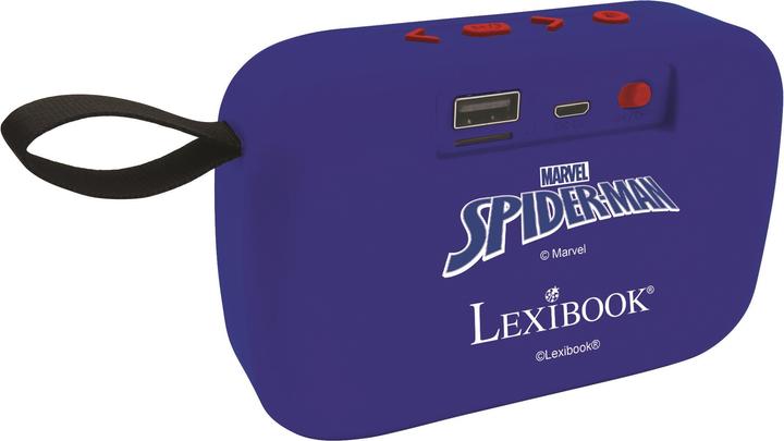 Actual product image Lexibook Spider-Man Bluetooth portable radio speaker with fabric finish