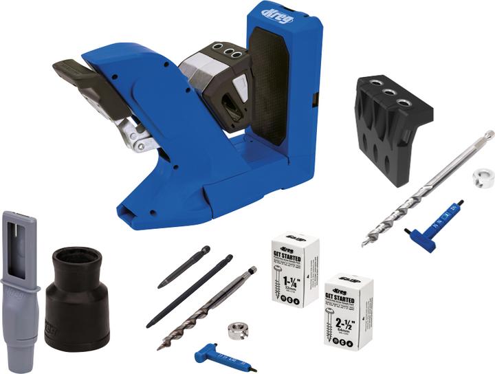 Produktbild Kreg Pocket Hole Jig 720 Taschenloch Bohrschablone + Micro Bohrschablone + Stufenbohrer + Bit + Schr