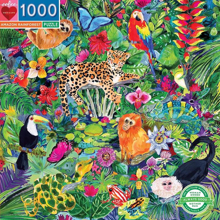 Immagine prodotto Eeboo Puzzle - Foresta amazzonica, 1000 pezzi (EPZTAZR) (1000 pezzi)