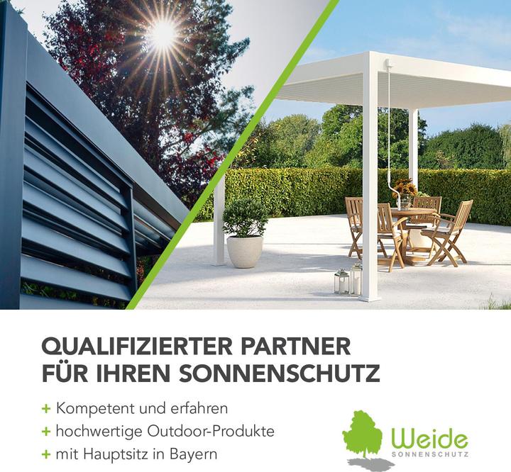 Immagine prodotto Weide Tenda parasole elettrica per salice Pergola elettrica | antracite (248.50 cm, 9 cm)