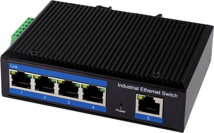Produktbild LogiLink NS202 Industrieller Gigabit Ethernet Switch 5-Port 10/100/1000 Mbps Hutschienenmontage (5 Ports)