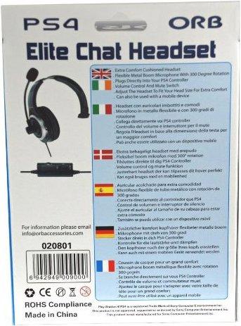 Image du produit ORB Playstation 4 - Casque de chat d'élite () (Filaire)