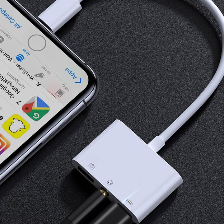 Produktbild Avizar USB / iPhone / 3.5mm Klinke Adapter (Lightning, 3.5mm Klinke)