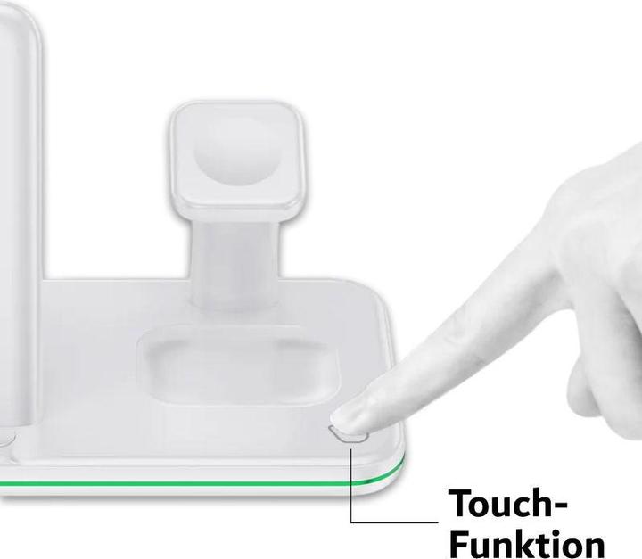 Actual product image Hermex 3-in-1 Charging Station for Smartphone Smartwatch Headphones Docking Station (15 W)