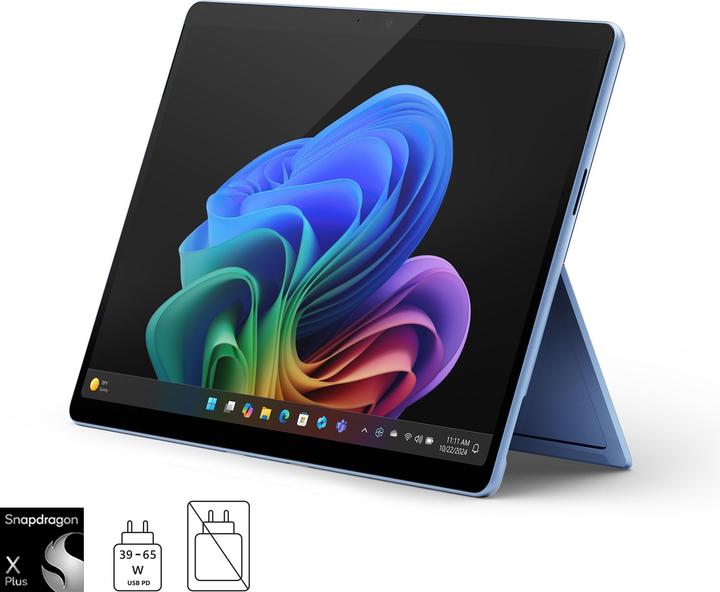 Microsoft Surface Pro – Copilot+ PC (mit Netzteil) – 11. Edition (13", Snapdragon X Plus X1P-64-100, 16 GB, 512 GB, Without keyboard layout)