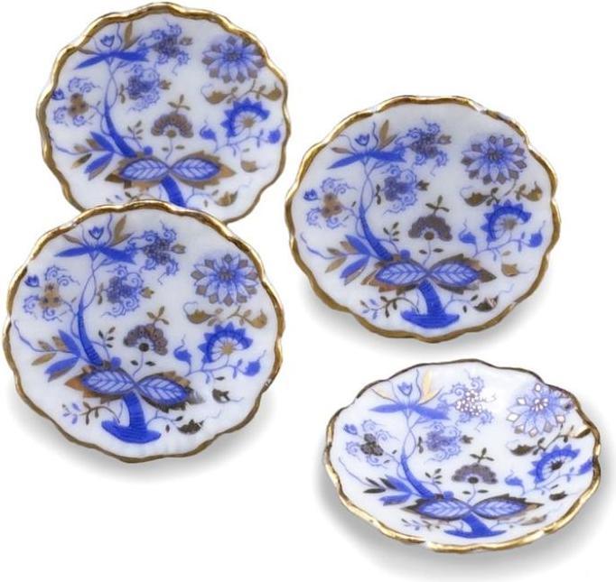 Produktbild Reutter 001.353/5 - 4 Kuchenteller "Zwiebel Gold", Miniatur