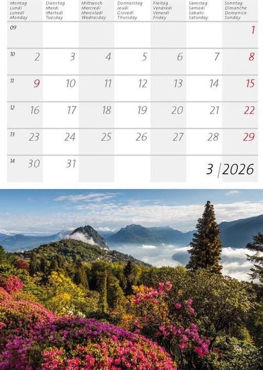 Immagine prodotto Kleiner Schweizer Kalender 2026 (Copertina rigida, Tedesco, Francese)