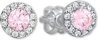 Immagine prodotto Brilio Orecchini tondi in oro con cristalli rosa 239 001 00806 07