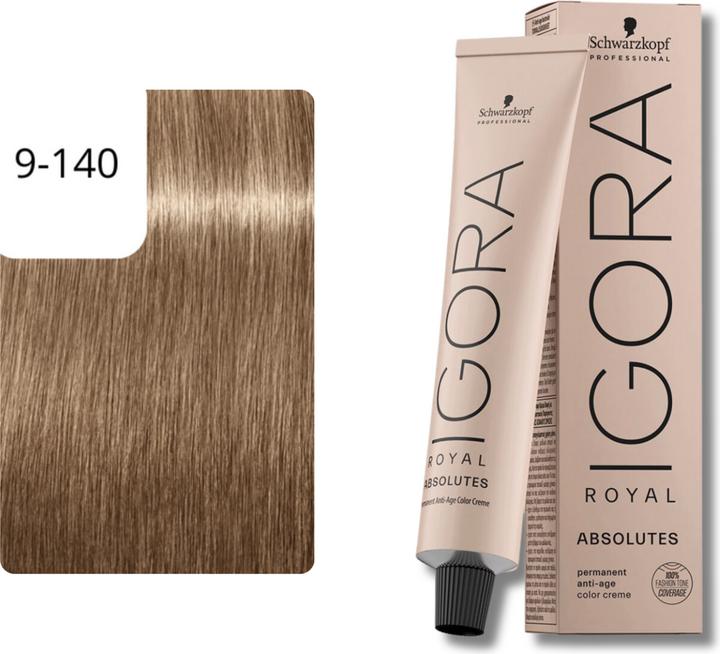 Produktbild Schwarzkopf Professional Igora Royal Absolutes 9-140 Extra Hellblond Cendré Beige Natur (9-140 Extra Hellblond Cendré Beige Natur)