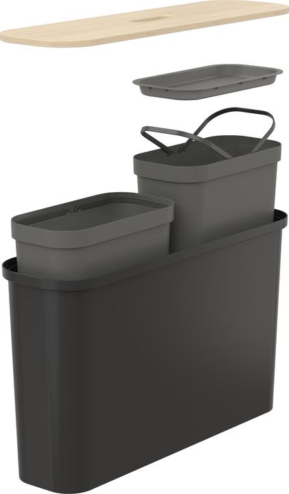 Actual product image Orthex Collect Slim 46 L sorting set, black (46 l)