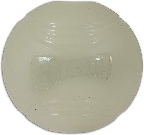 Actual product image Chuckit! CHUCKIT MAX GLOW Glow in the dark 9 cm diameter XL size White (Ball toy dog)
