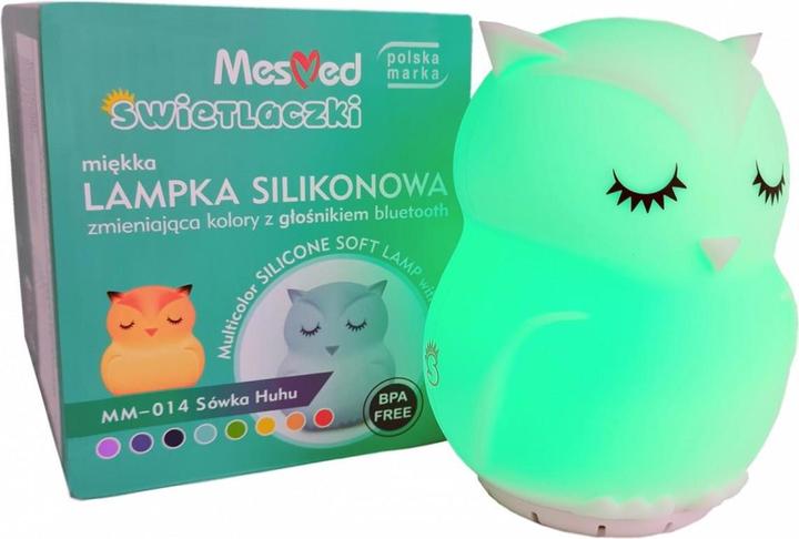 Immagine prodotto MesMed Lampada in silicone a colori cangianti con altoparlante Bluetooth Gufo fluorescente HU HU