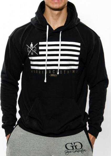 Gym Generation Warriors Flag Hoodie BLACK