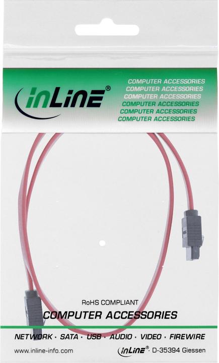 Immagine prodotto InLine Cavo SATA 6Gb/s con cinghia di sicurezza 1m rosso
