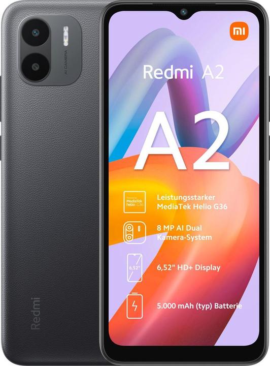 Productafbeelding Xiaomi Redmi A2 (32 GB, Black, 6.52", Dubbele SIM, 8 Mpx, 4G)