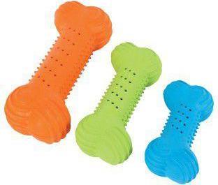 Actual product image Zolux Toy rubber crisp bone 10 cm in different colors (Dog chew toy)