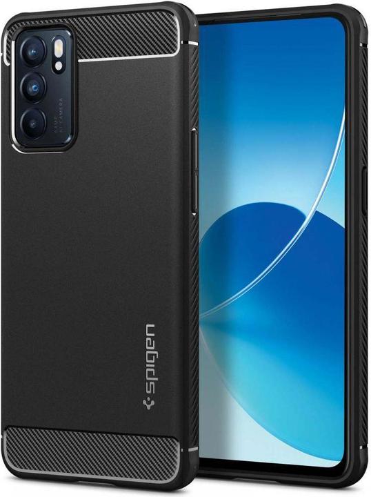 Produktbild Spigen RUGGED ARMOR OPPO RENO 6 5G MATTE Black (Oppo Reno 6 5G)