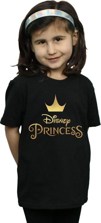 Actual product image Disney Girls Princess Crown Logo Cotton T-Shirt (152, 158)