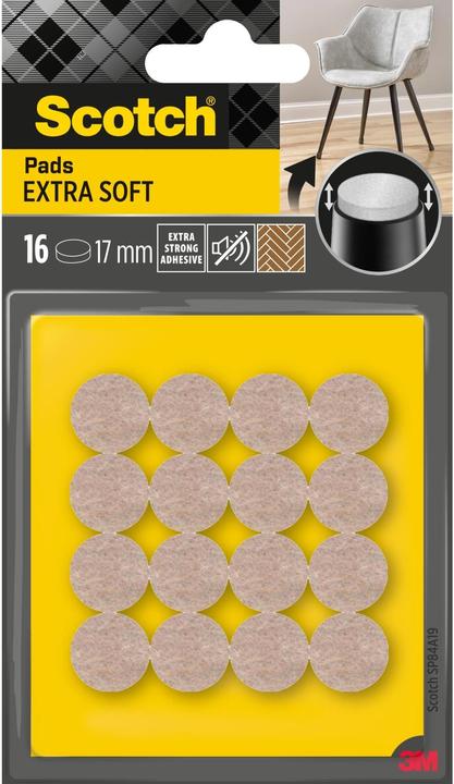 Scotch Extra weiche Filzgleiter rund (Filzgleiter, 16 Stück)
