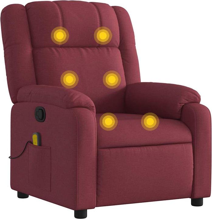 Produktbild VidaXL Massagesessel Weinrot Stoff,Farbe: Weinrot,Material: Stoff