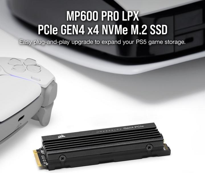 Actual product image Corsair MP600 PRO LPX (500 GB, M.2 2280)