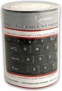 Produktbild Gembird FLEXIBLE USB ENG/Juodas KB-109F-B (DE, Kabelgebunden)