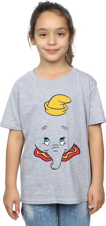 Actual product image Disney Girls Dumbo Face Cotton T-Shirt (116)
