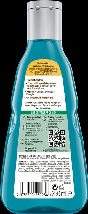 Actual product image Guhl Men 3in1 Shampoo Freshness & Care (250 ml, Liquid shampoo)