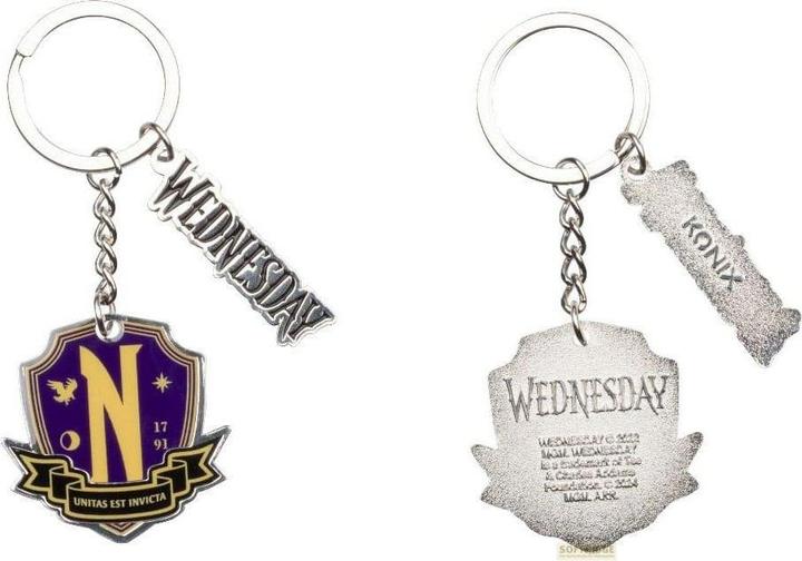 Actual product image Konix Wednesday key fob Nevermore