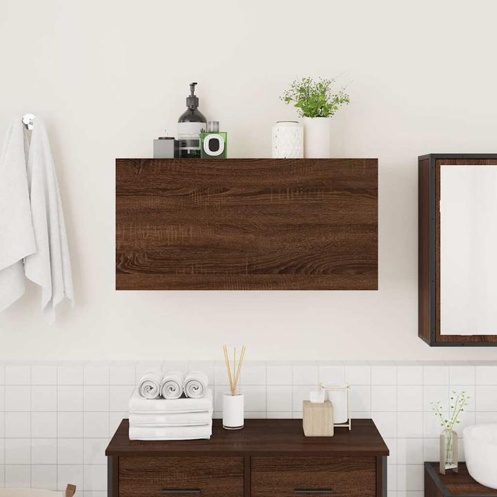 Produktbild VidaXL Bad-Wandschrank Braun Eichen-Optik 80x25x40 cm Holzwerkstoff (80 x 25 x 40 cm)