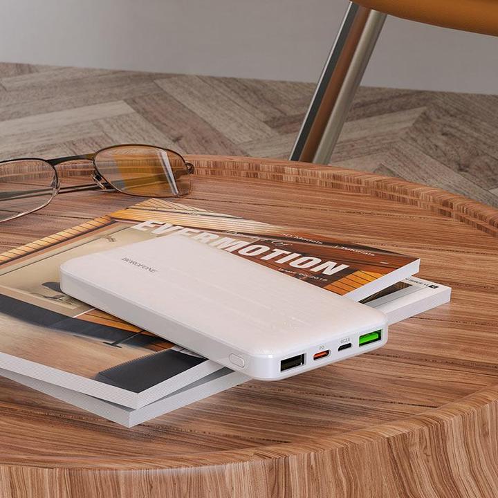 Image du produit Borofone Batterie externe Power Bank BJ9 Type-C PD + Quick Charge 3.0 (3A) 10000mAh blanc (10000 mAh)
